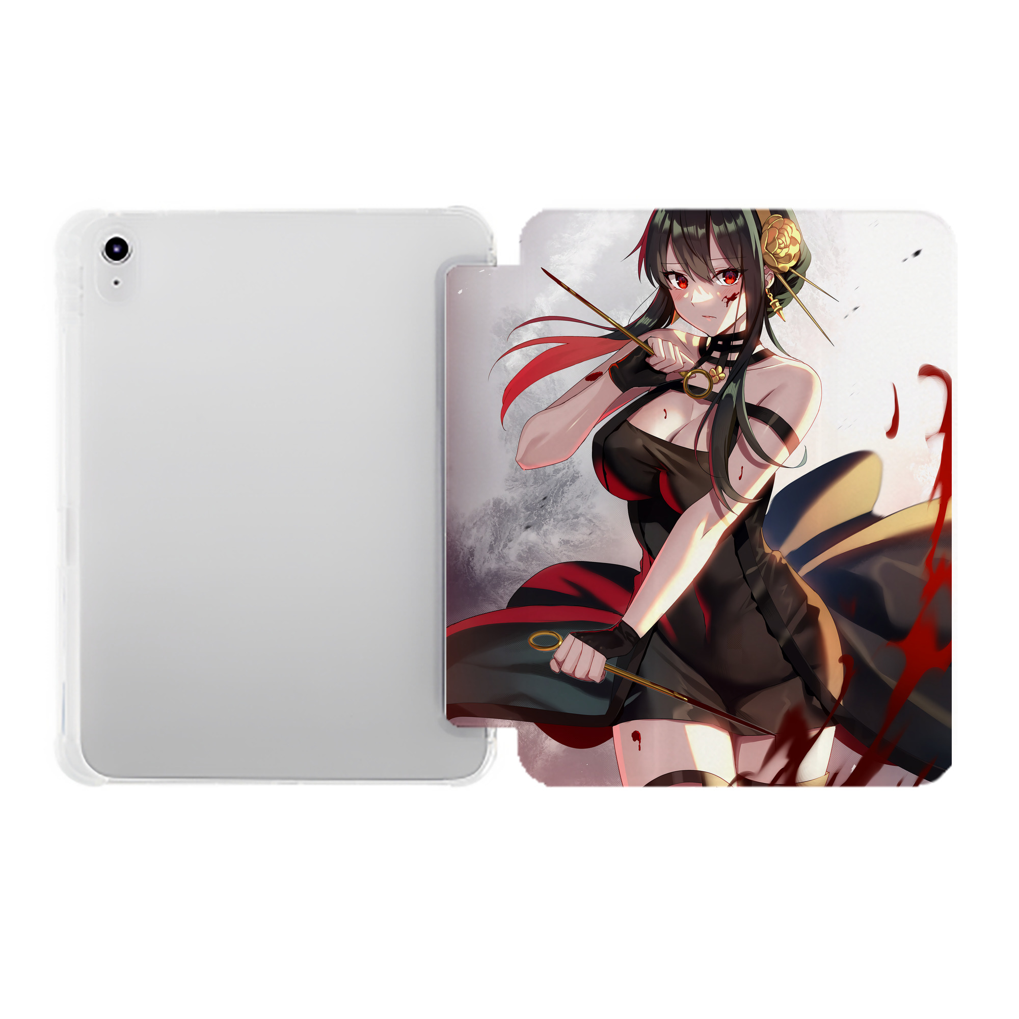 （画像用） SPY×FAMILY间谍家家酒 IPad ケース ペン収納付き 三つ折りスタンド PUレザー×シリコン 対応機種9.5/10.5/10.9インチ